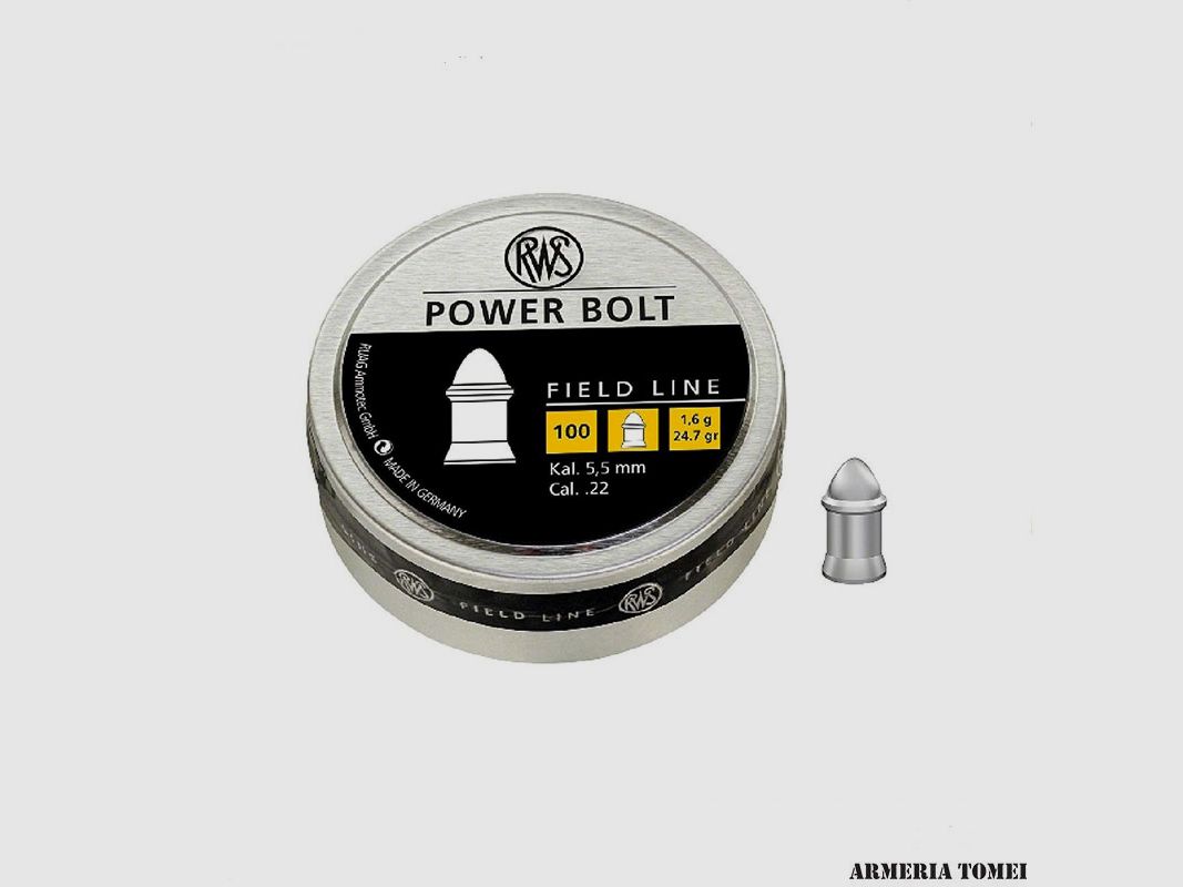 RWS – POWER BOLT FIELD LINE 5.5MM 1.6G/24.7GR PACK. 100 PCS.