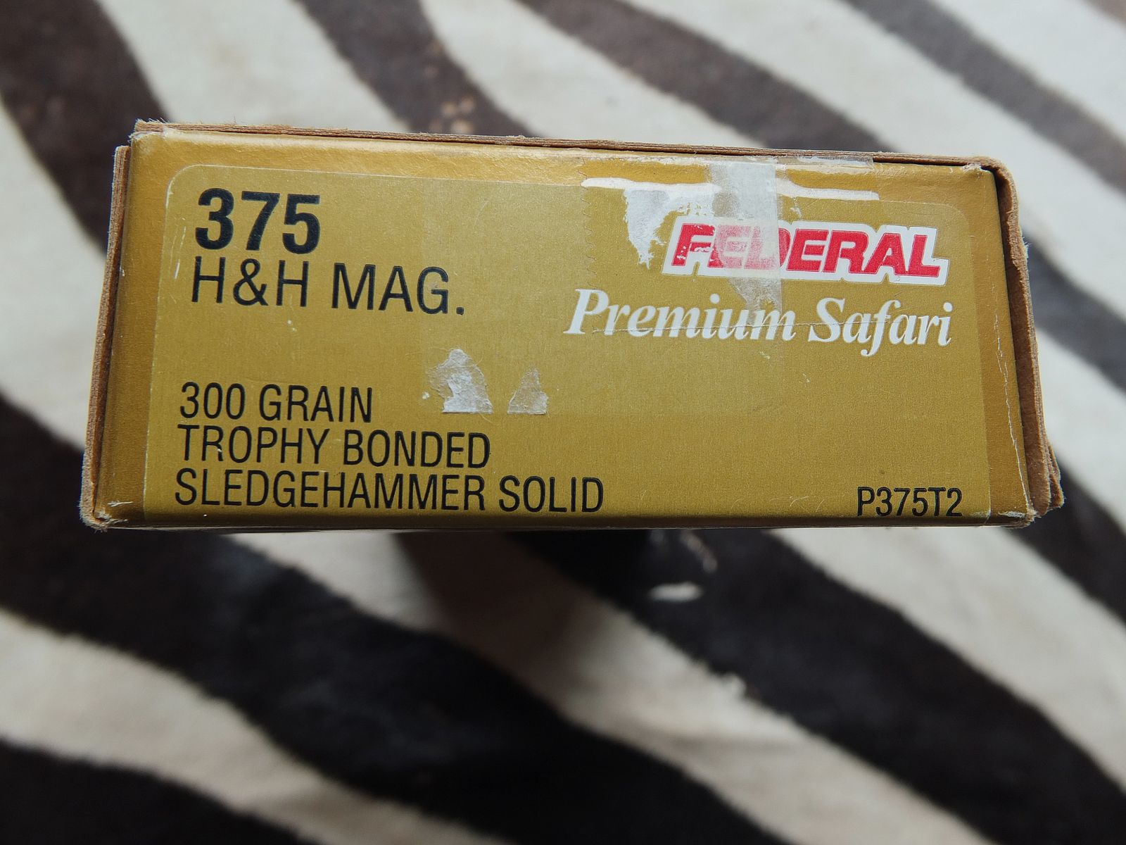 375 H&H Magnum Federal Trophy Bonded Sledge Hammer SOLIDS 300grain