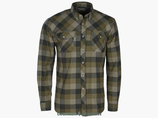 Pinewood Hemd Lumbo Olive / Suede Brown