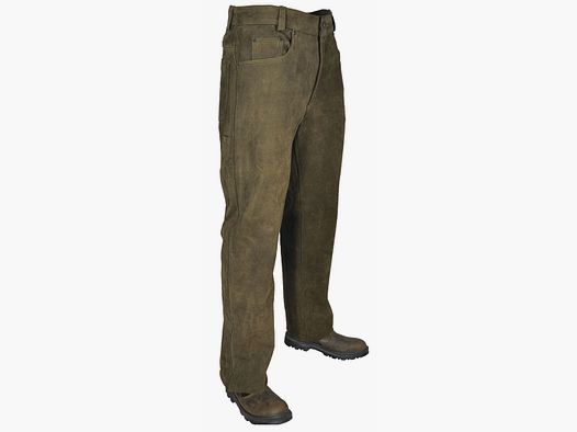 Pantaloni da caccia in pelle di bufalo