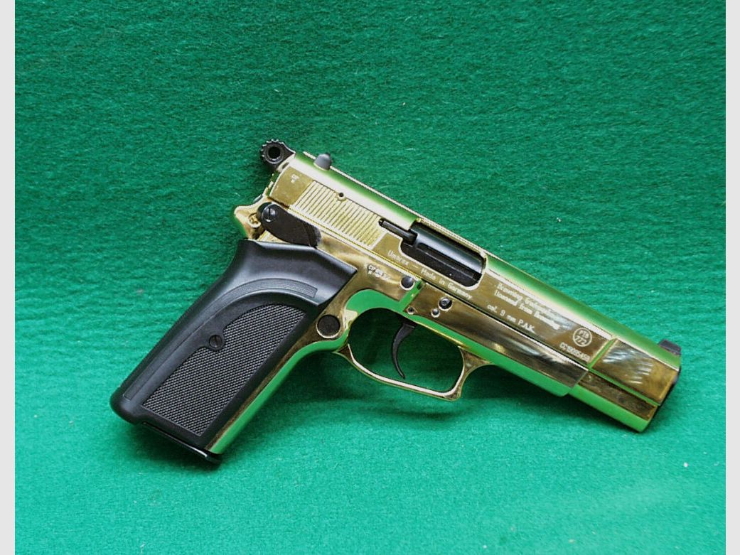 Browning	 GPDA 9, gold-finish, 9mm P.A.K.