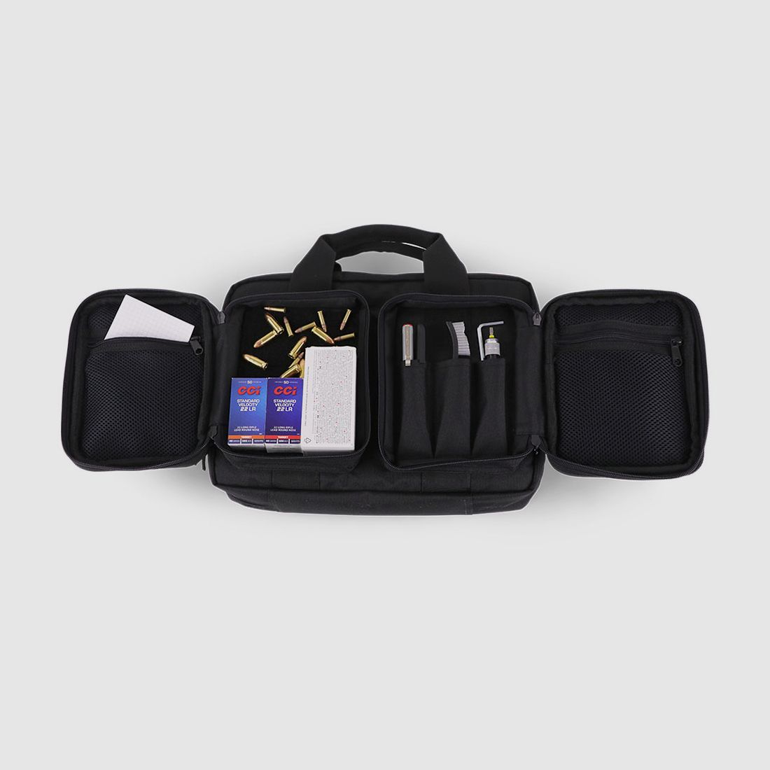 Winter Pistolentasche W8 für 2 Kurzwaffen – 8 Magazinhalter, 1000D, abschließbar (Night)