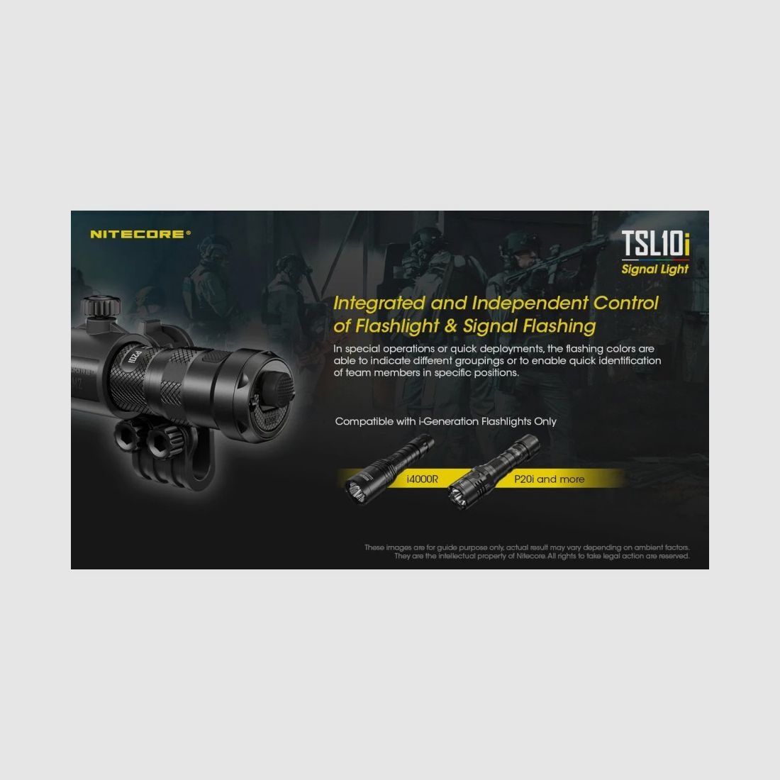 Nitecore TSL10i Pulsante posteriore con LED di segnalazione per P10i, P10iX, P20i, P20iX, P23i, P30i e P35i, immagine 2 di 7