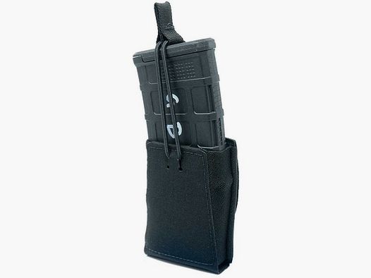GBRS GROUP Portacartuccia semplice per fucile 7.62mm con ritenzione bungee (nero)