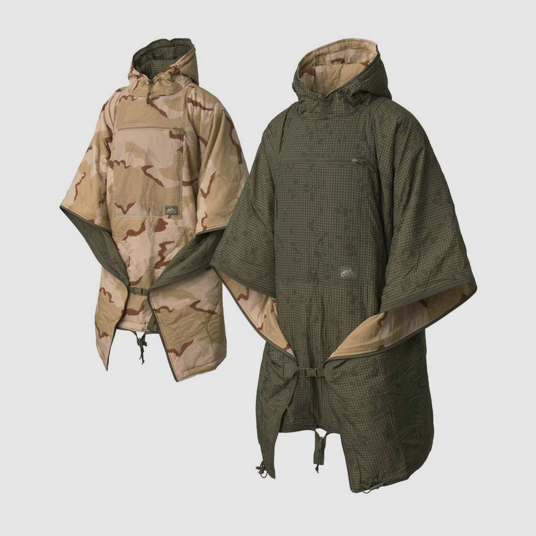 HELIKON-TEX REVERSIBLE SWAGMAN ROLL PONCHO CLIMASHIELD APEX  DESERT NIGHT CAMO / US DESERT