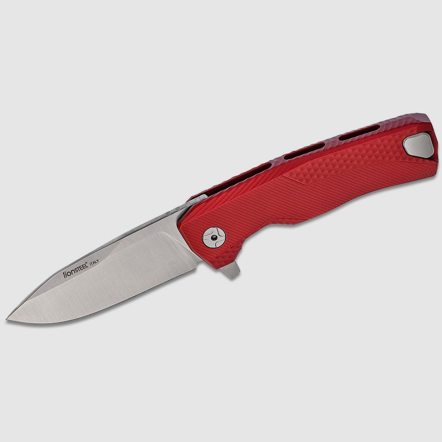 ROK A RS, M390 Satin-Klinge, roter Aluminiumgriff | 97317