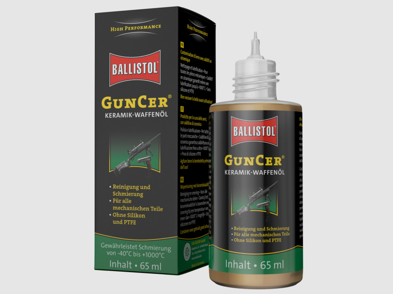 Ballistol GunCer Keramik-Waffenöl, 65ml ohne Silikon und PTFE