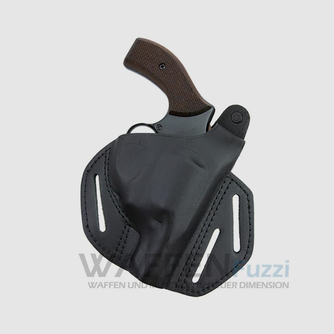 Leder-Gürtelholster schwarz für 2 Zoll Revolver für K-Rahmen
