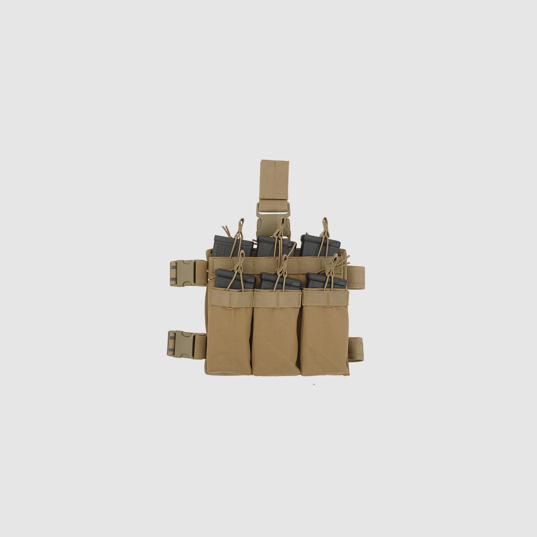 M4/AR-15 Six-Mag Stacker Drop Leg Panel - Coyote [8FIELDS]