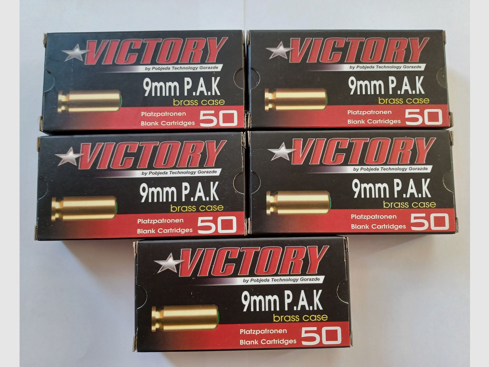 250 blank cartridges van Victory 9mm P.A.K.