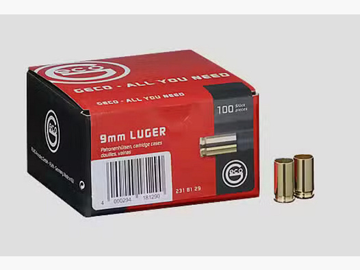 Geco Hülsen 9mm Para 1000 Stück