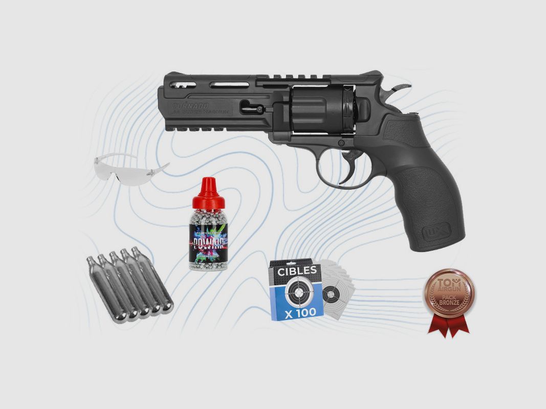 Pack Bronze Revolver Tornado CO2 4.5mm BBs Umarex
