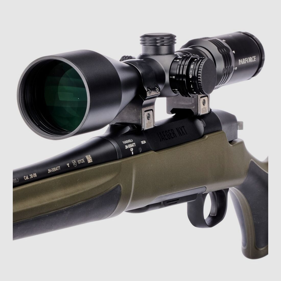 Offerta completa di fucile ripetitore Haenel NXT Composite con Parforce PZ1 1-4x24 8x57 IS