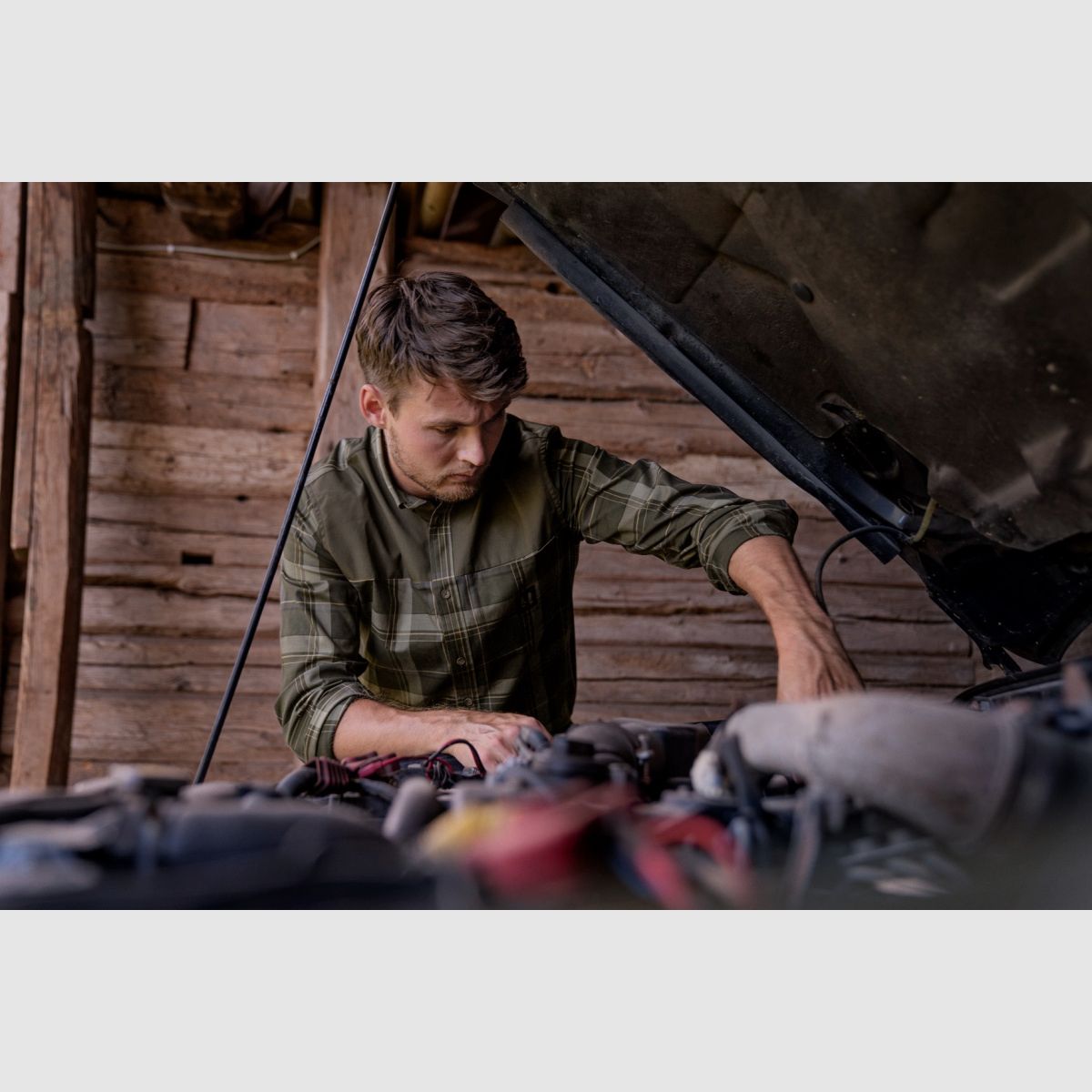 Camisa HÄRKILA Anker L/S Verde Sauce