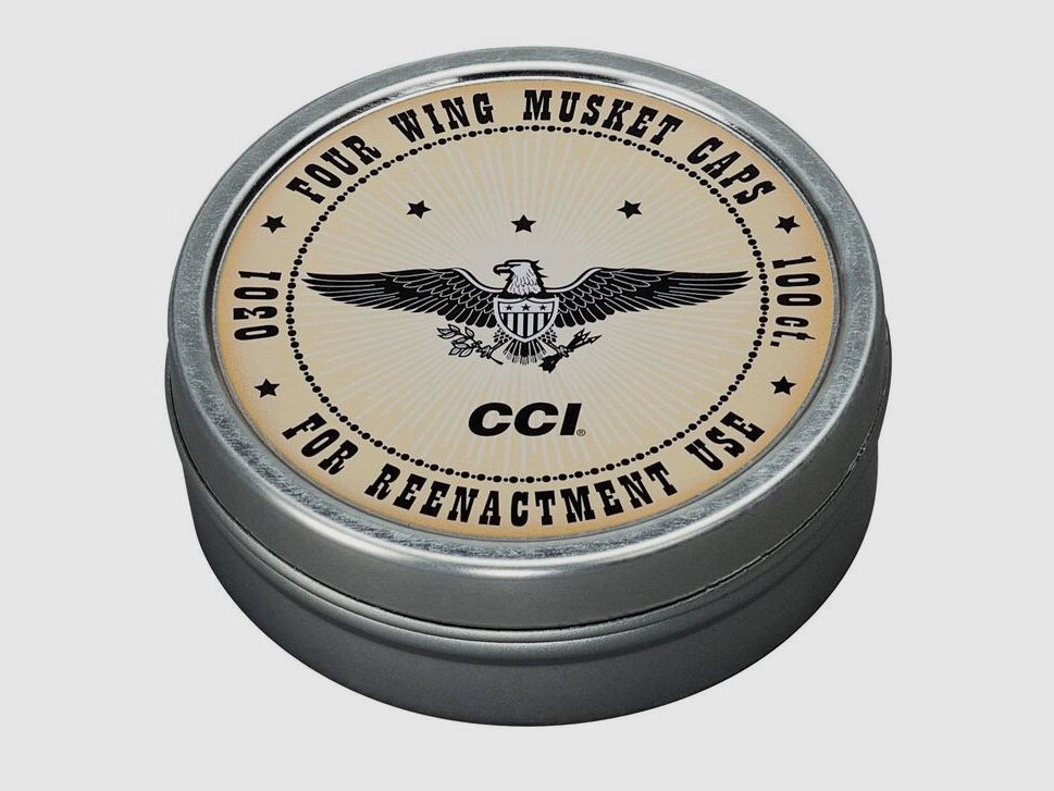 boite 100 amorces poudre noire CCI MUSKET 4 aillettes pour fusil CCI0301, image 4 sur 5