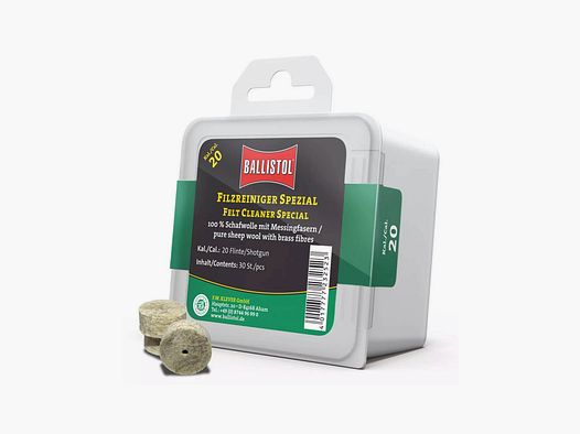 Feltrini Ballistol Special per pulizia canne 30 pz cal. 20