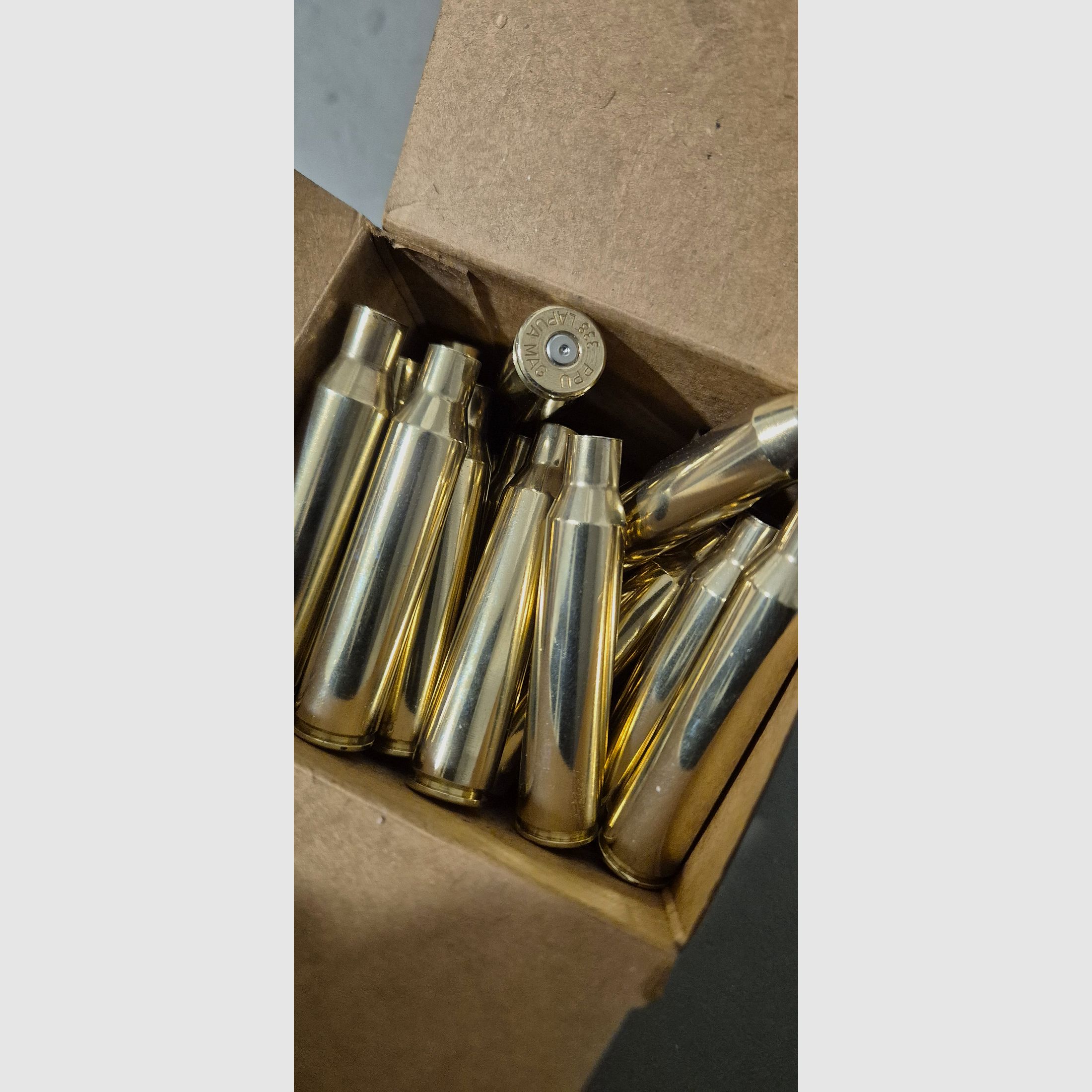 .338 Lapua Magnum Hülsen 50 Stück, gereinigt (2 Mal wiedergeladen)