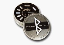 Berloque Kleinste Pistole der Welt Schreckschuss Pistole 2 mm in Geschenkdose...