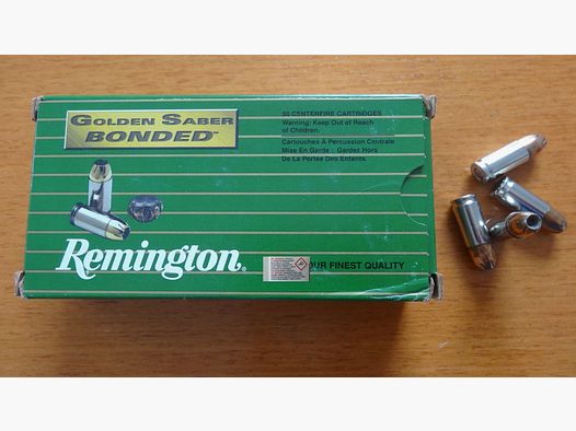 Remington 50 CARTUCHOS CAL. 9MM: REMINGTON GOLDEN SABER BONDED HPJ 8,04 G - 124 GRS
