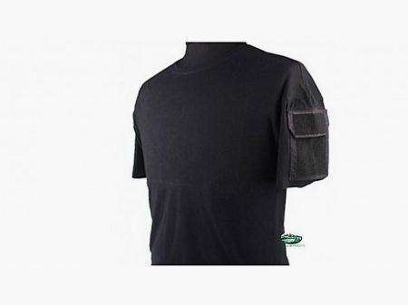 T-shirt tactique MILSPEC noir avec patch