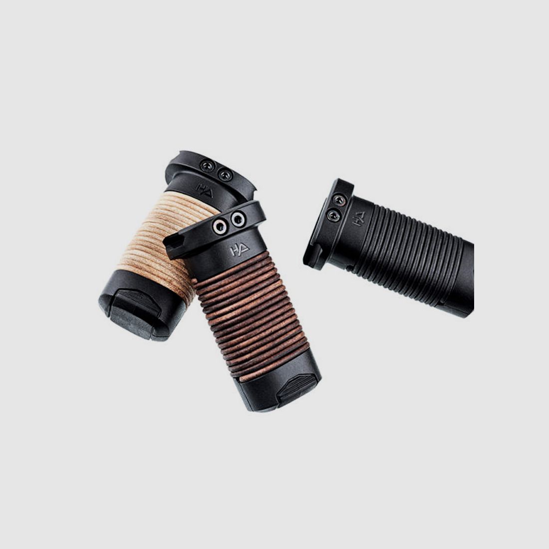 HERA ARMS HFGL-agarradera delantera con envoltura de cuero negro
