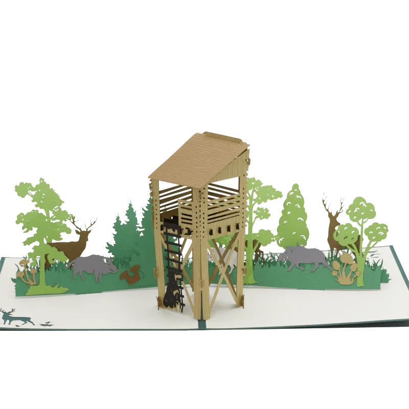 Carte pop-up "Hochsitz", image 4 sur 8