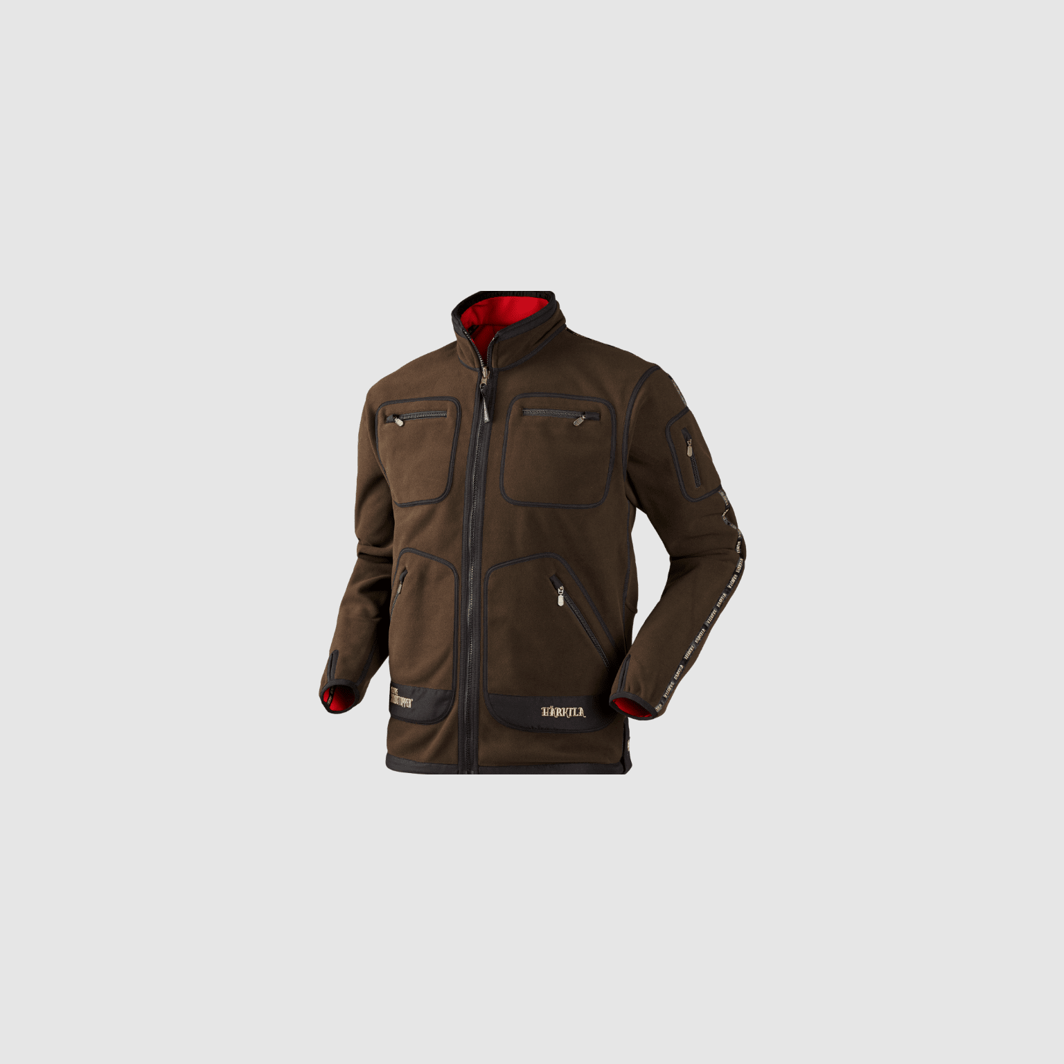 HÄRKILA KAMKO FLEECE BROWN/RED, billede 1 af 6