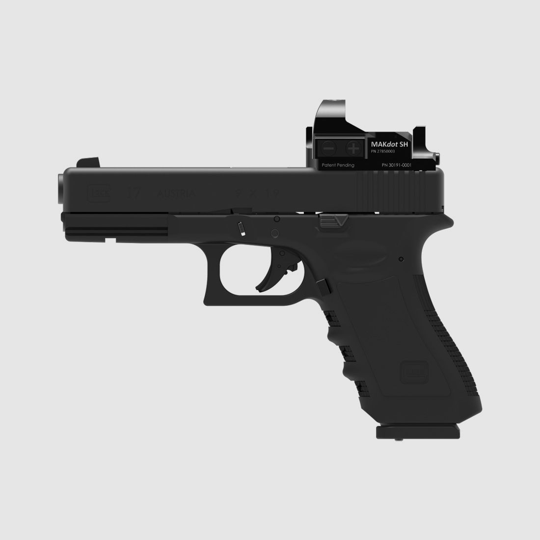 MAK MAKnetic CS hohe Ausführung für Glock 17,19 inklusive MAKDot SH, Bild 2 von 3