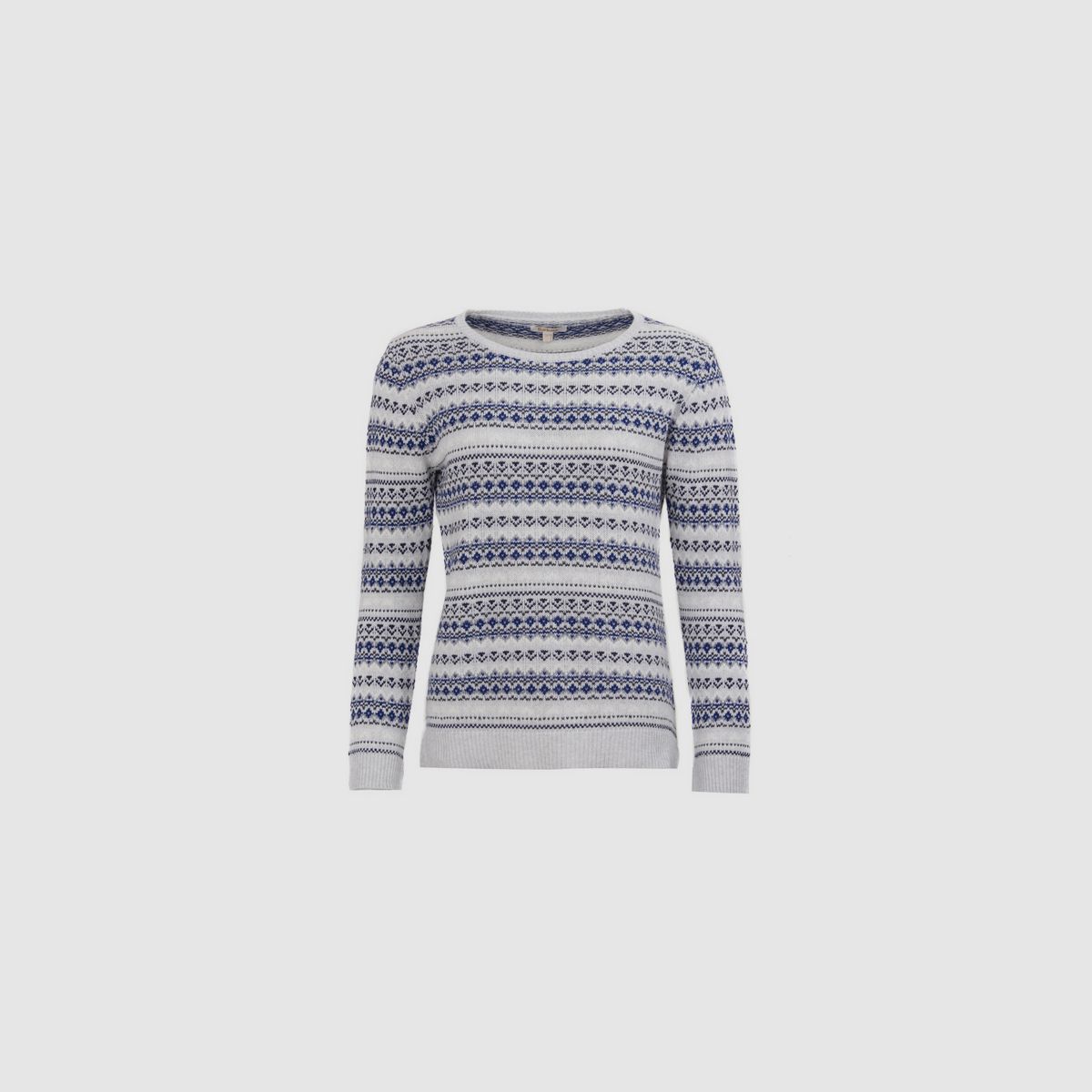 BARBOUR Roseberry Knit Pale Grey Marl Pullover