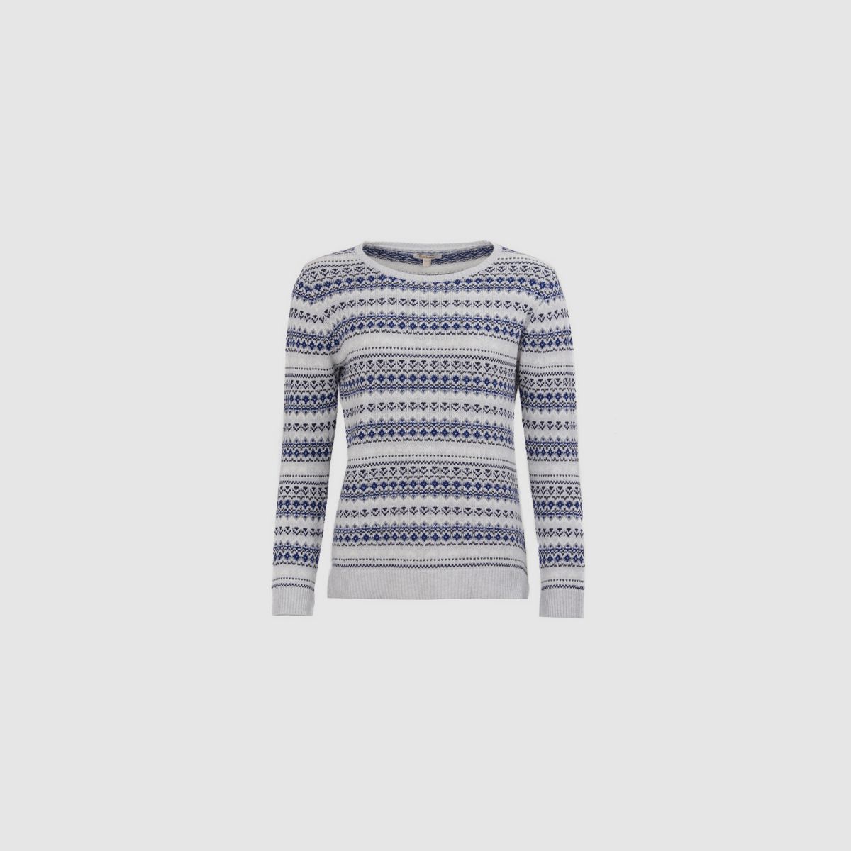 BARBOUR Roseberry Knit Pale Grey Marl Pullover
