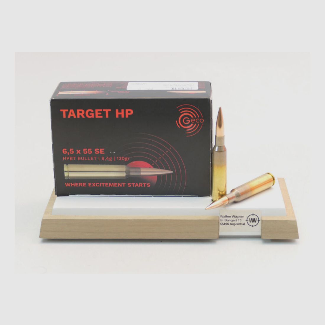 Geco Target HP 8.4g / 130grs, A50 6.5x55, image 1 of 2