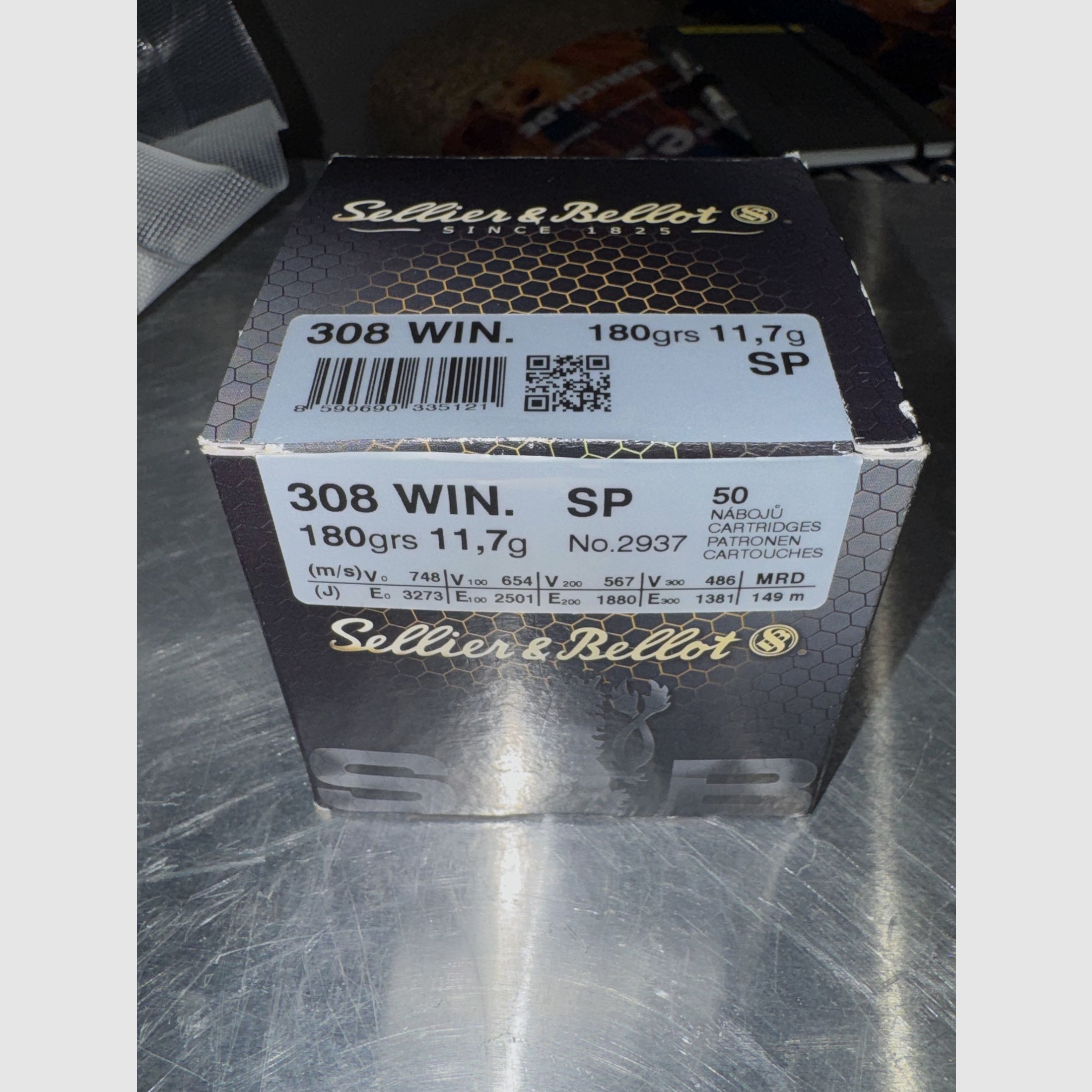 S&B .308 180gr TM,38 cartouches + S&B .308 147gr FMJ,42 cartouches