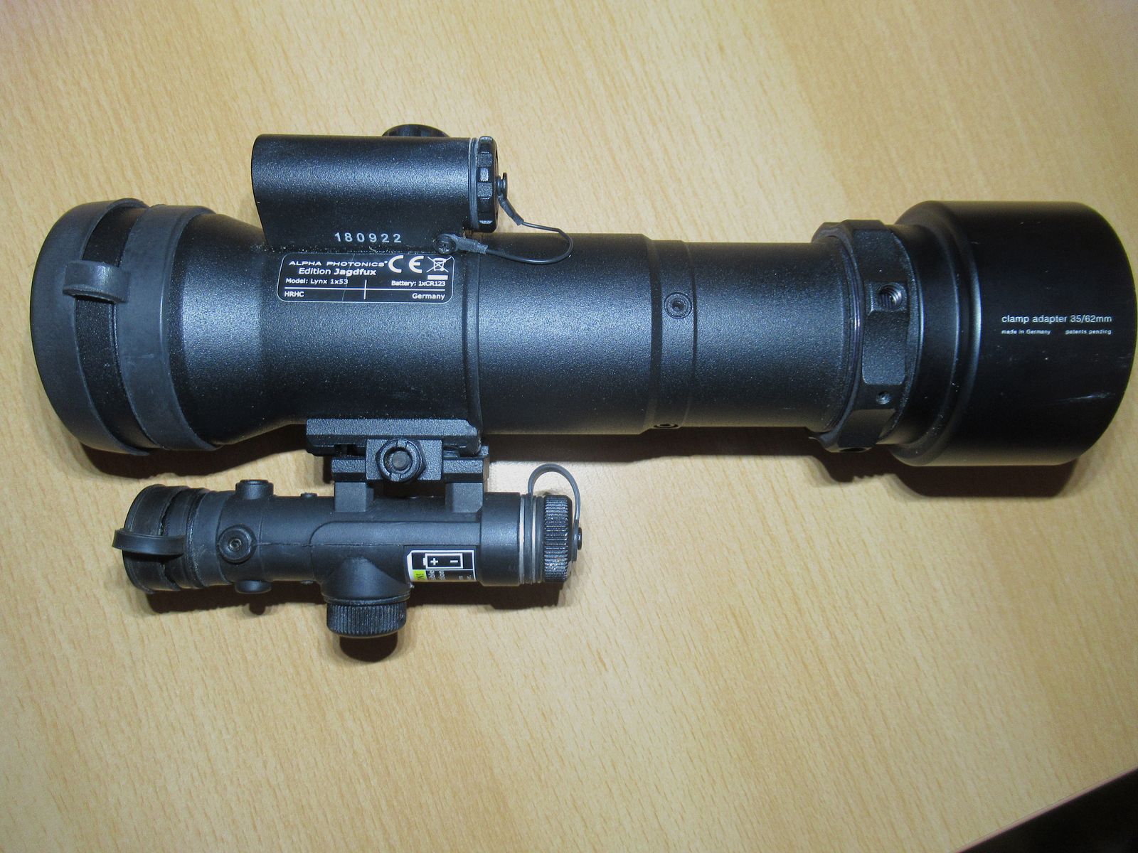 Urządzenie do nocnego widzenia LYNX 1x53 z rurką Photonis i laserem IR !! SUPER !!!