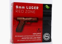 Geco 9mm Luger RED ZONE HP 8,0g / 124grs, Korte Loop Handwapenpatronen