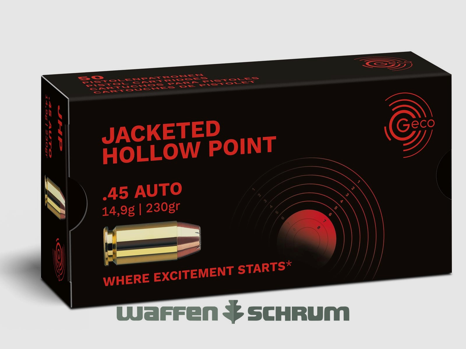Geco hollow point 14.9g - 230gr .45Auto
