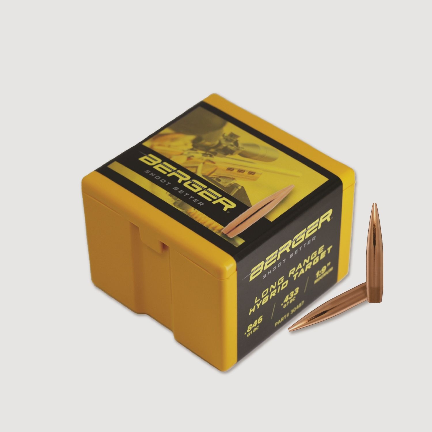 Balle Berger .30 Long Range Hybrid Target 245GR 100 Pièces