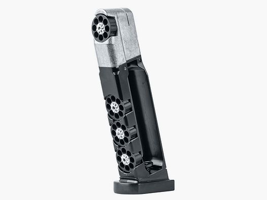 Ersatzmagazin fĂĽr CO2 Pistole Umarex Glock 17 mit 4 Clips Kaliber 4,5 mm 8 Schuss