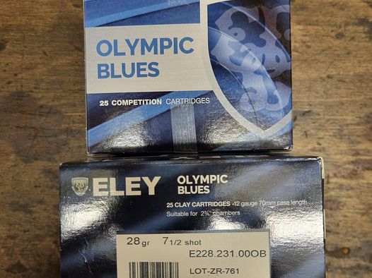 450 Schuss Eley Olympic Blues Schrotpatronen 12/70 / 28gr / 2,3 mm