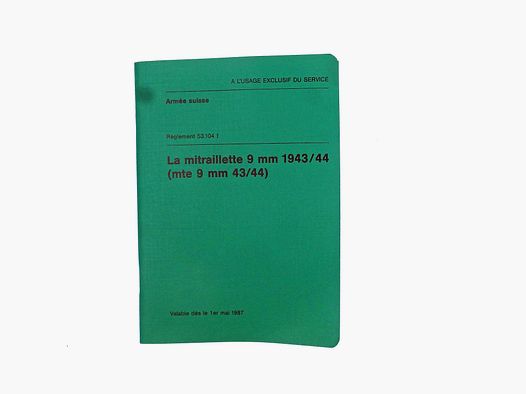 Manuale di istruzioni militari svizzero, mitragliatrice 43/44