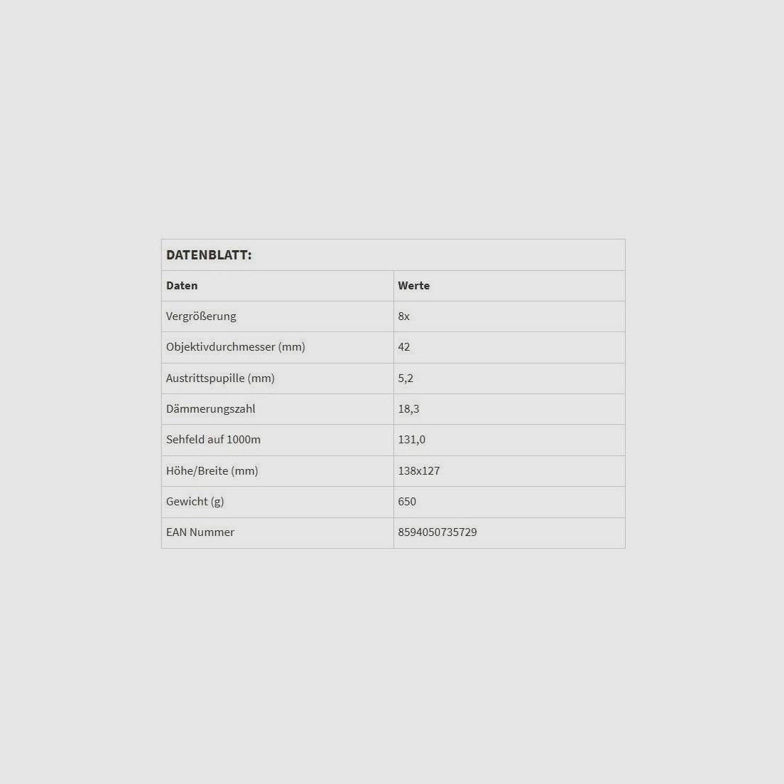 Meopta Fernglas Optika HD 8x42