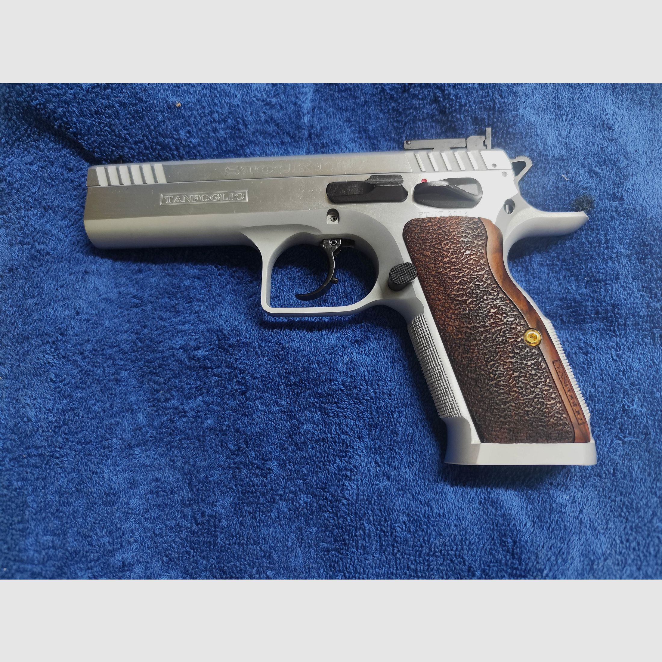 ❗Tanfoglio Stock I II III CZ CZ 75, Shadow poignées vis 24K carats véritablement dorées