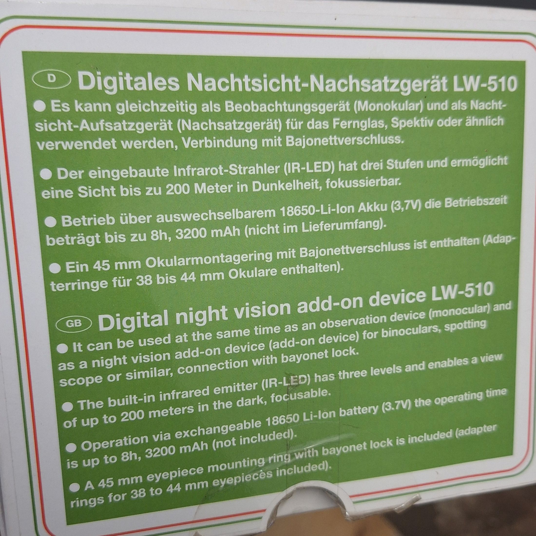 Sabatti Mercury Rover G2 Hunter kal. .223Rem. - Zestaw kompletny cyfrowego urządzenia noktowizyjnego