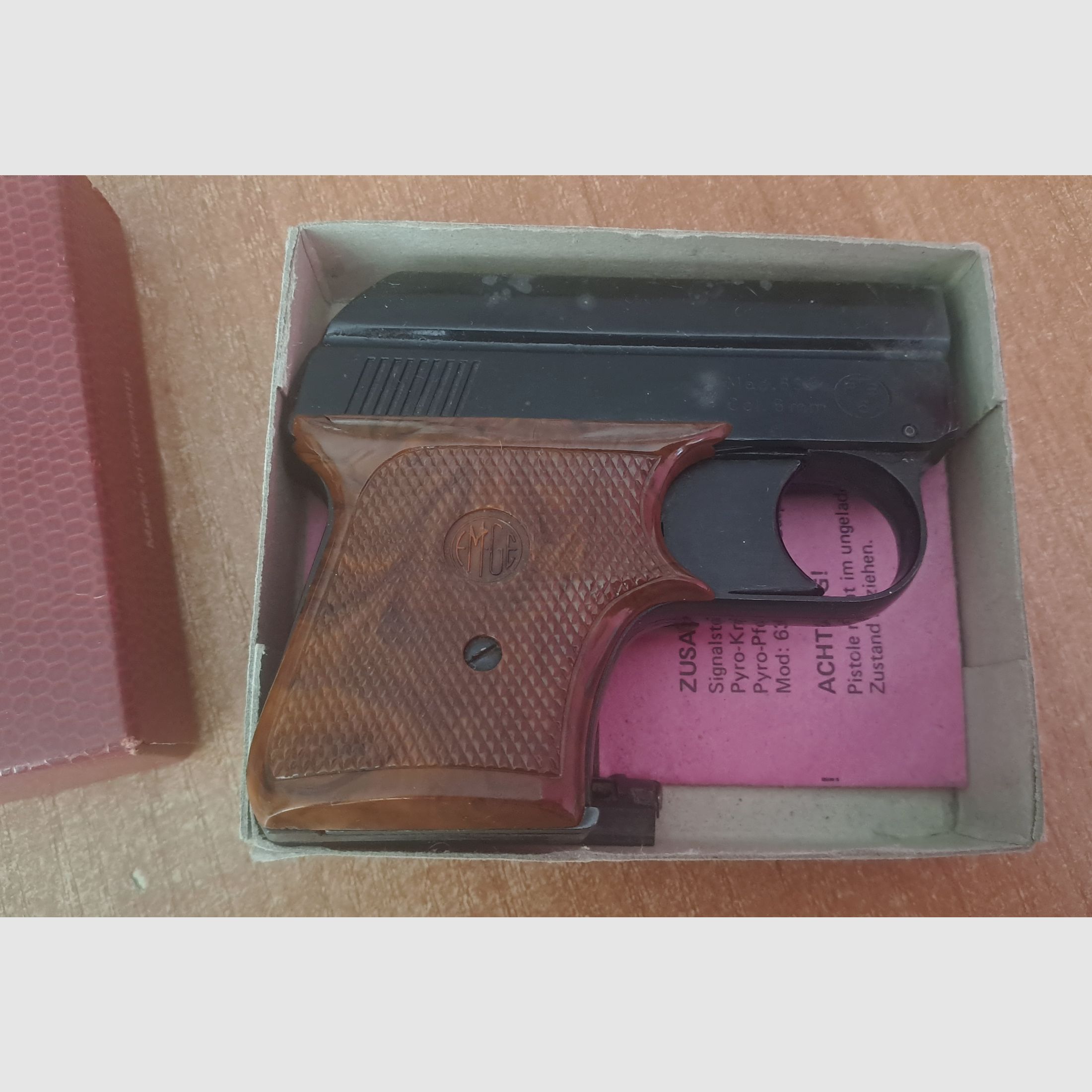 EM-GE Mod. 63 Cal. 6 mm Flobert/ PTB 6 con cargador de repuesto en caja original!