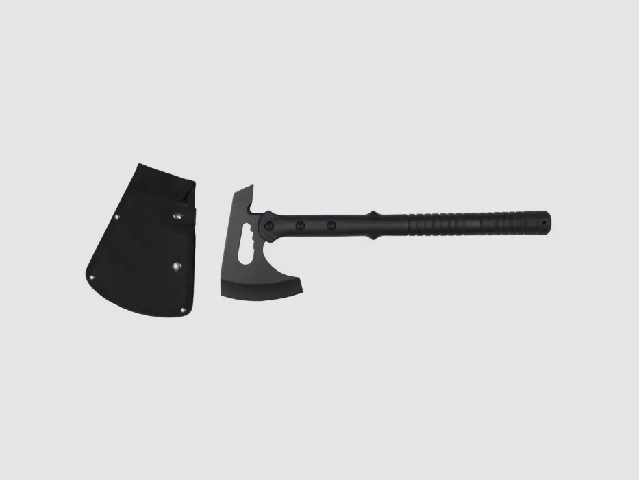 Tomahawk "Tactical" - Bijl met ABS-handvat + Nylon hoes