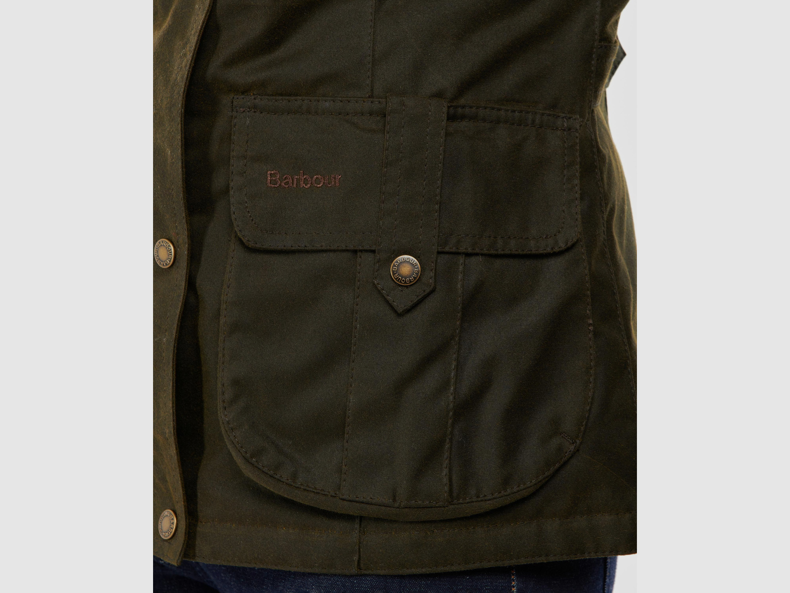 BARBOUR Wachsjacke Winter Defence Oliv