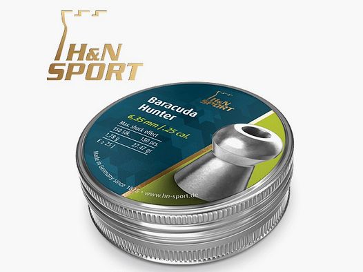 Diabolos H&N Barracuda Hunter Kal. 6,35 mm. Dose 150 Stk. von 1,78 g.