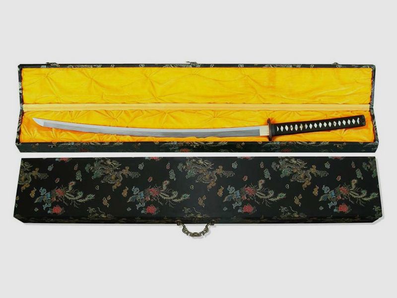 Boîte en bois pour le transport de katana en bois avec tissu