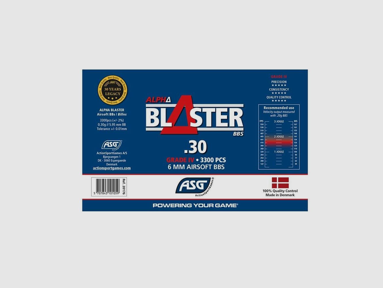ASG Alpha Blaster BBs 3300 Stk 6mm BB / 0,30 g / PLASTIK, Bild 3 von 3