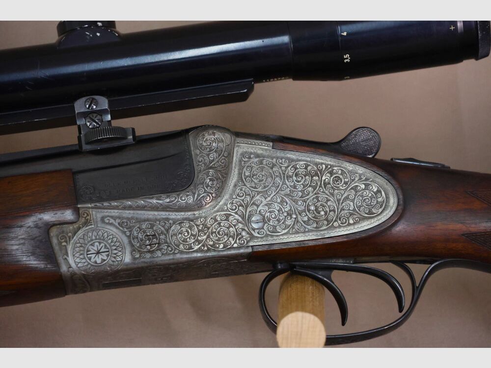 Rifle Merkel de dos a dos con cerraduras laterales // culata zurda // BBF -