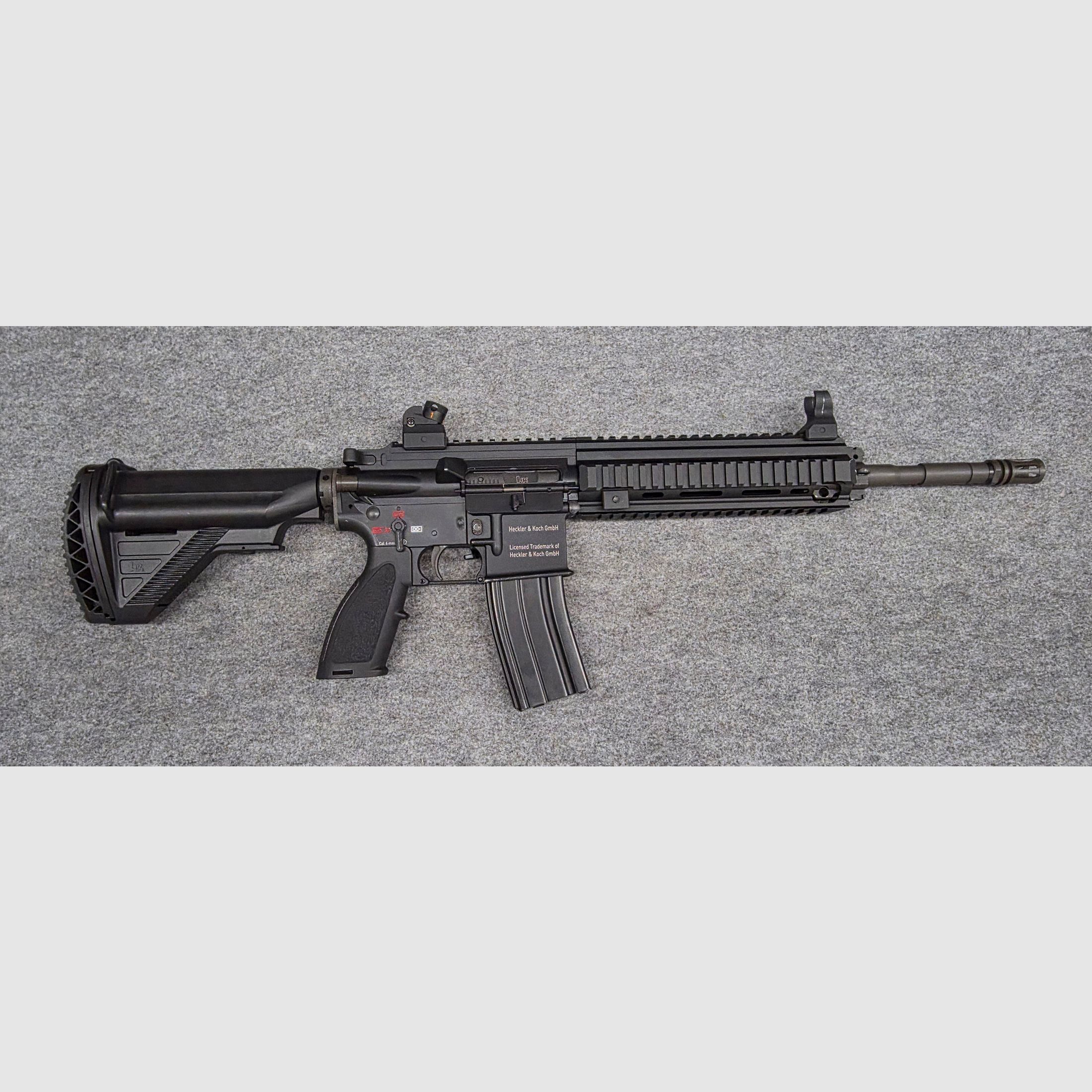 Neuwertige Gas Blowback HK416  GBB mit V3 Nozzle Stahl Bolt viel neues Zubehör Tuning Softair Gewehr ab 18 Jahre 6mm BB